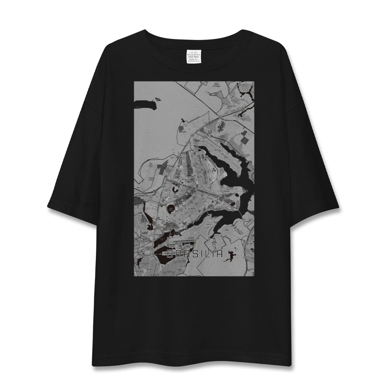 【ブラジリア(ブラジル)】地図柄ビッグシルエットTシャツ
