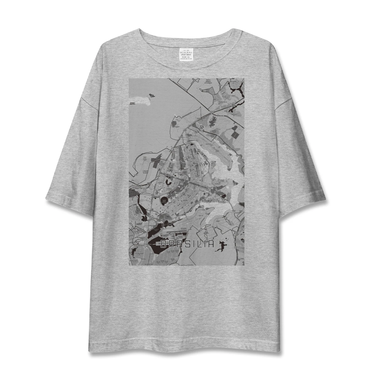 【ブラジリア(ブラジル)】地図柄ビッグシルエットTシャツ