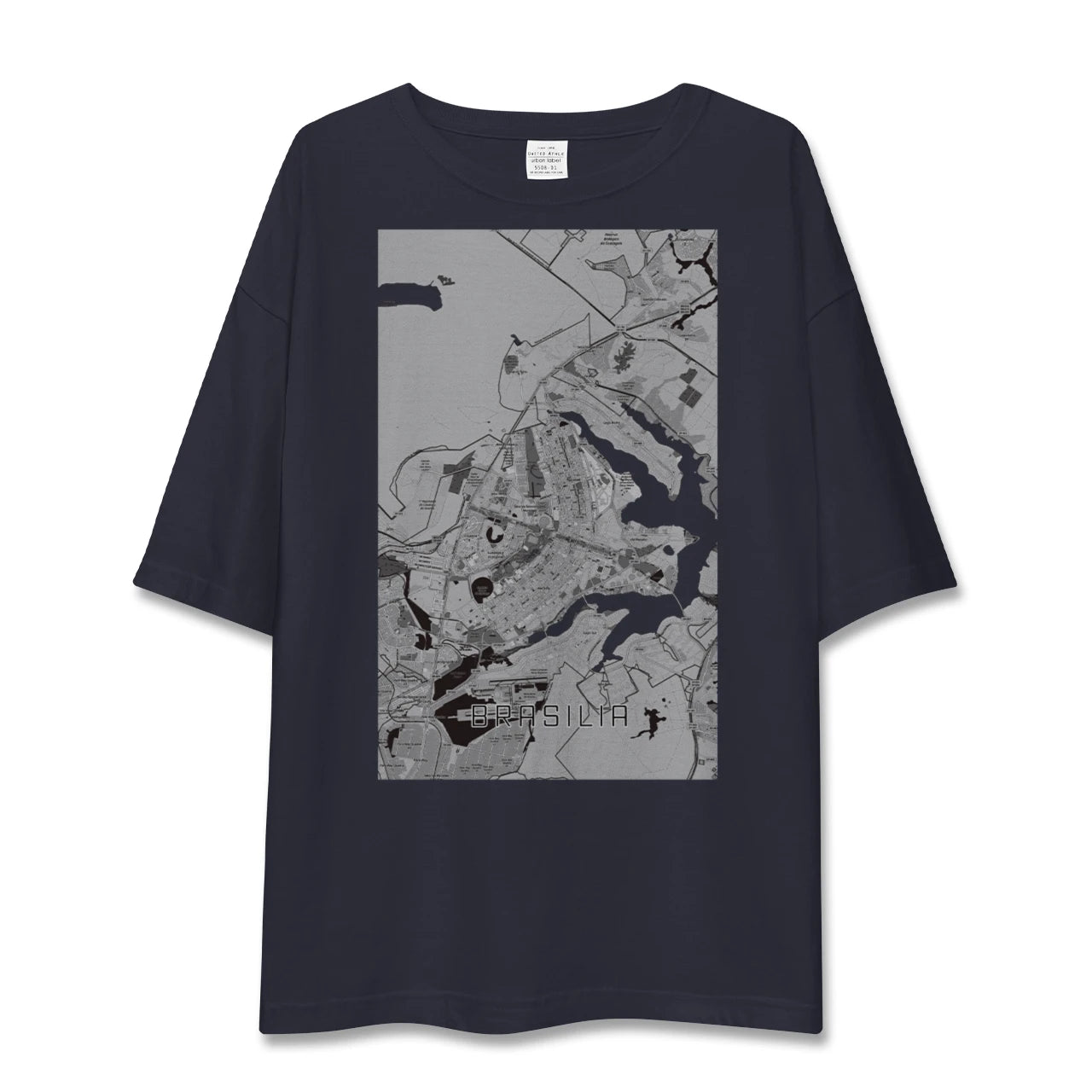 【ブラジリア(ブラジル)】地図柄ビッグシルエットTシャツ