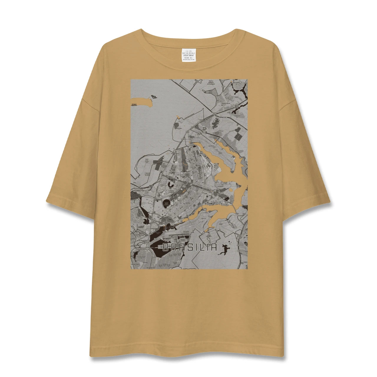 【ブラジリア(ブラジル)】地図柄ビッグシルエットTシャツ