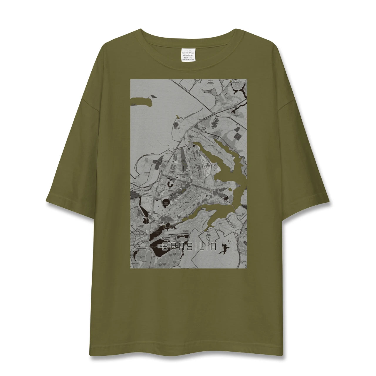 【ブラジリア(ブラジル)】地図柄ビッグシルエットTシャツ