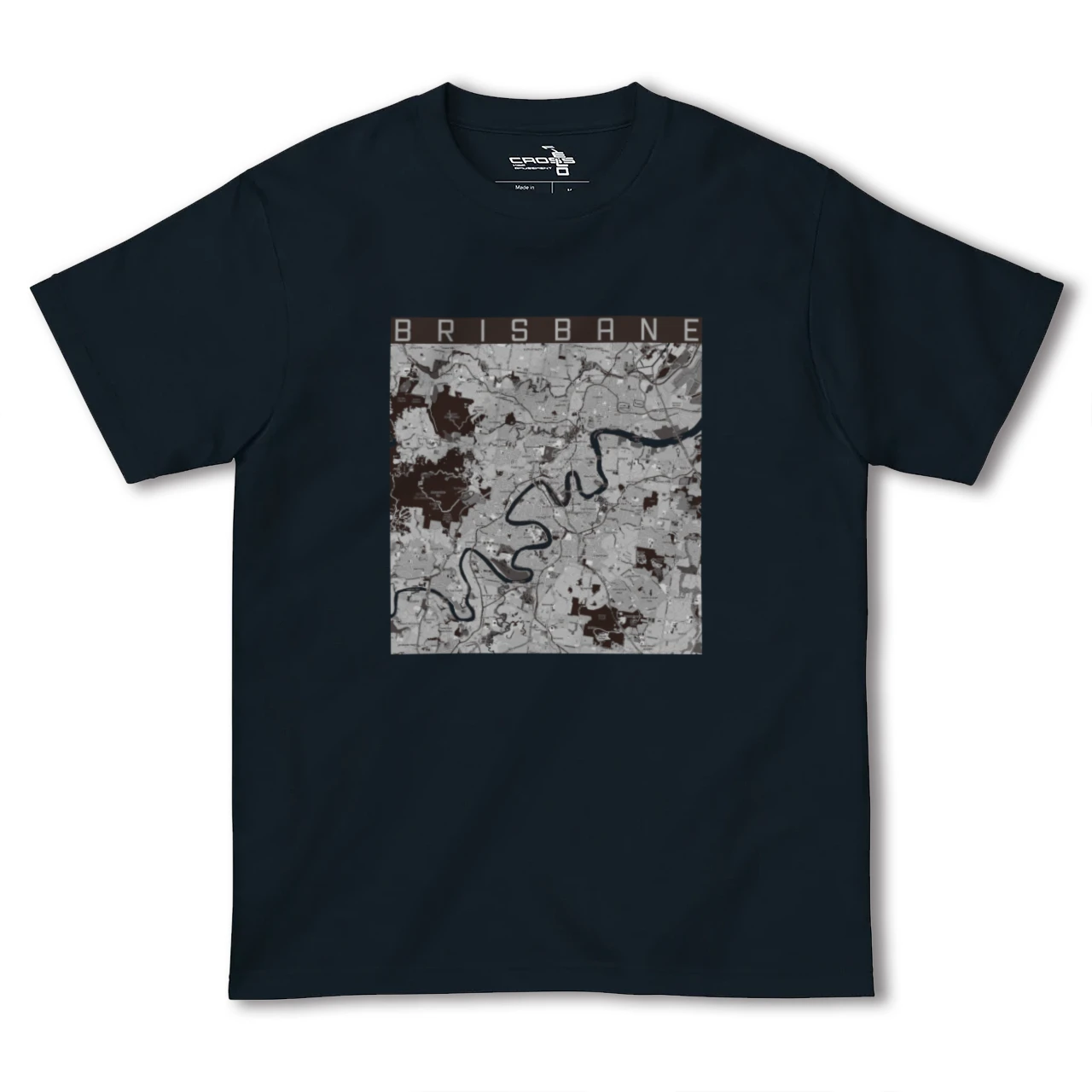 【ブリスベン(オーストラリア)】地図柄ヘビーウェイトTシャツ