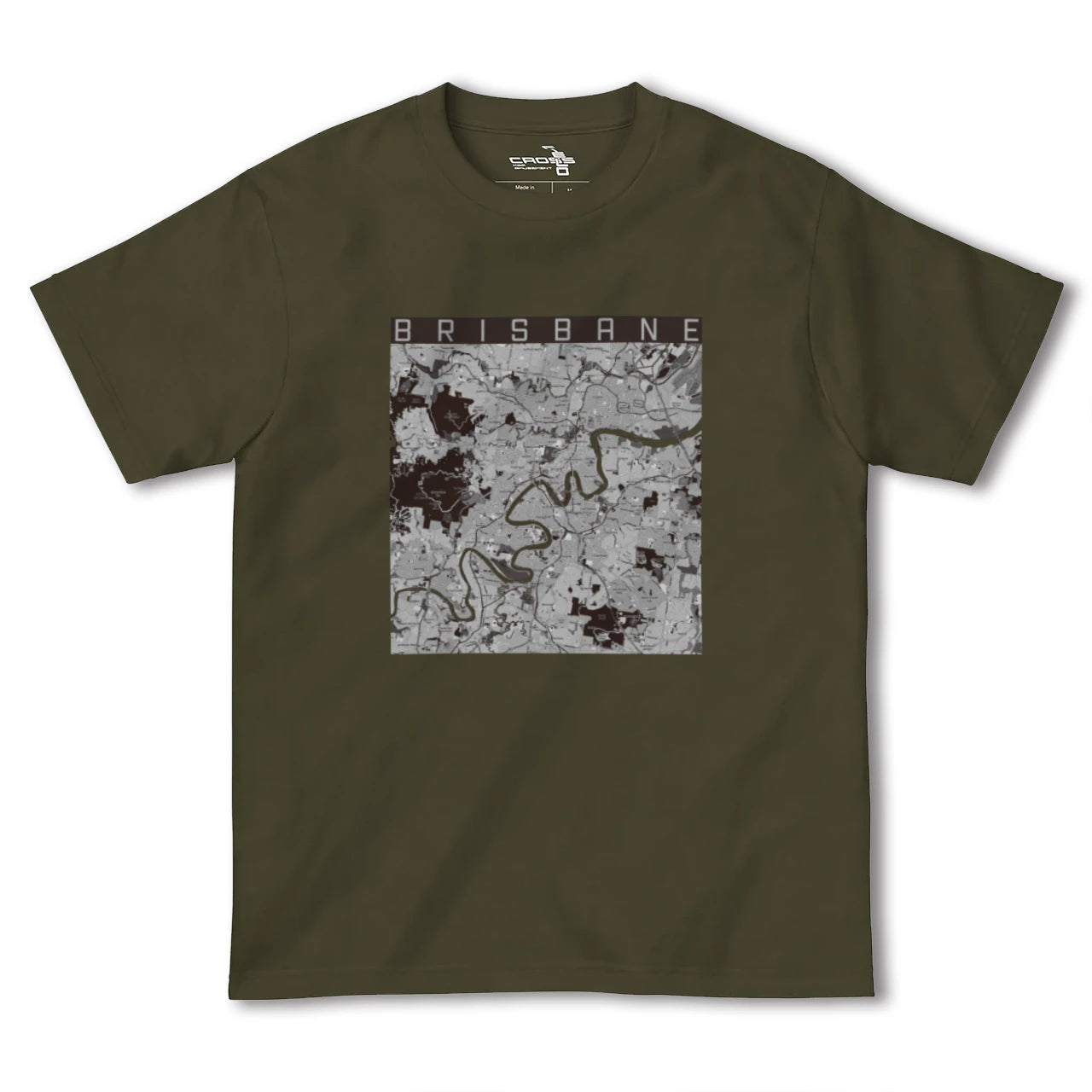【ブリスベン(オーストラリア)】地図柄ヘビーウェイトTシャツ