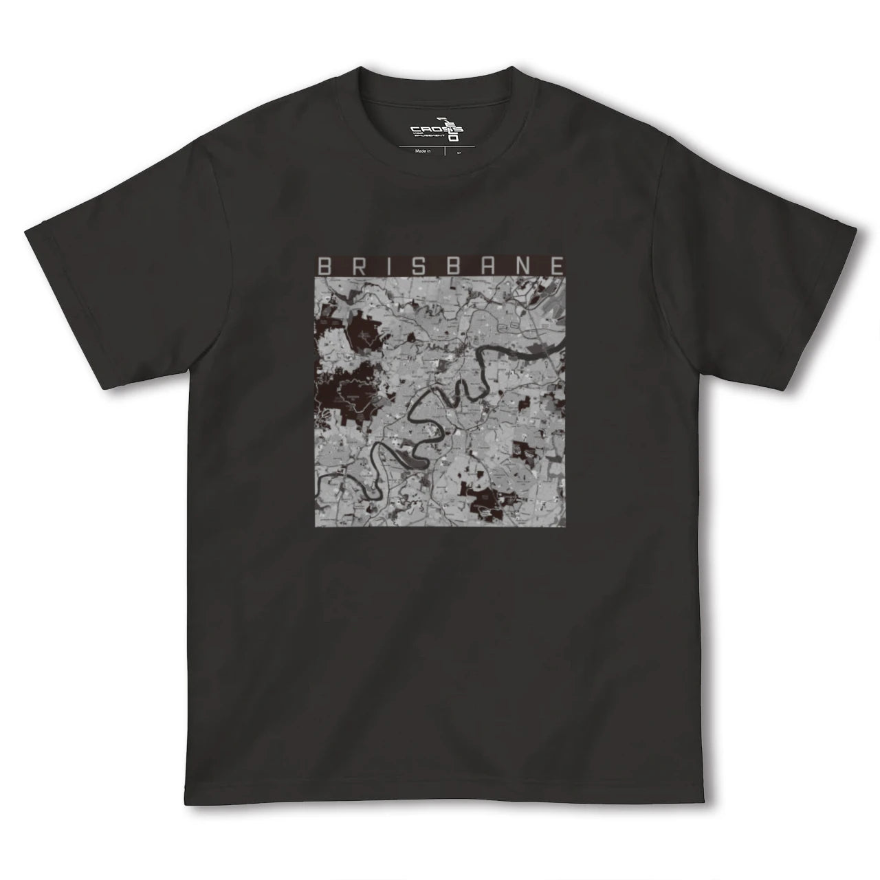 【ブリスベン(オーストラリア)】地図柄ヘビーウェイトTシャツ
