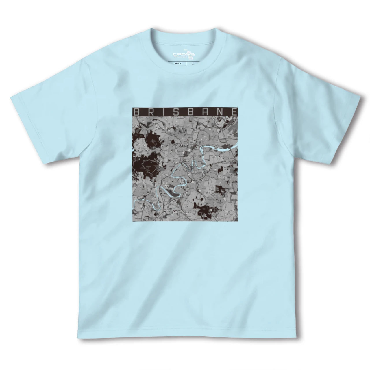 【ブリスベン(オーストラリア)】地図柄ヘビーウェイトTシャツ