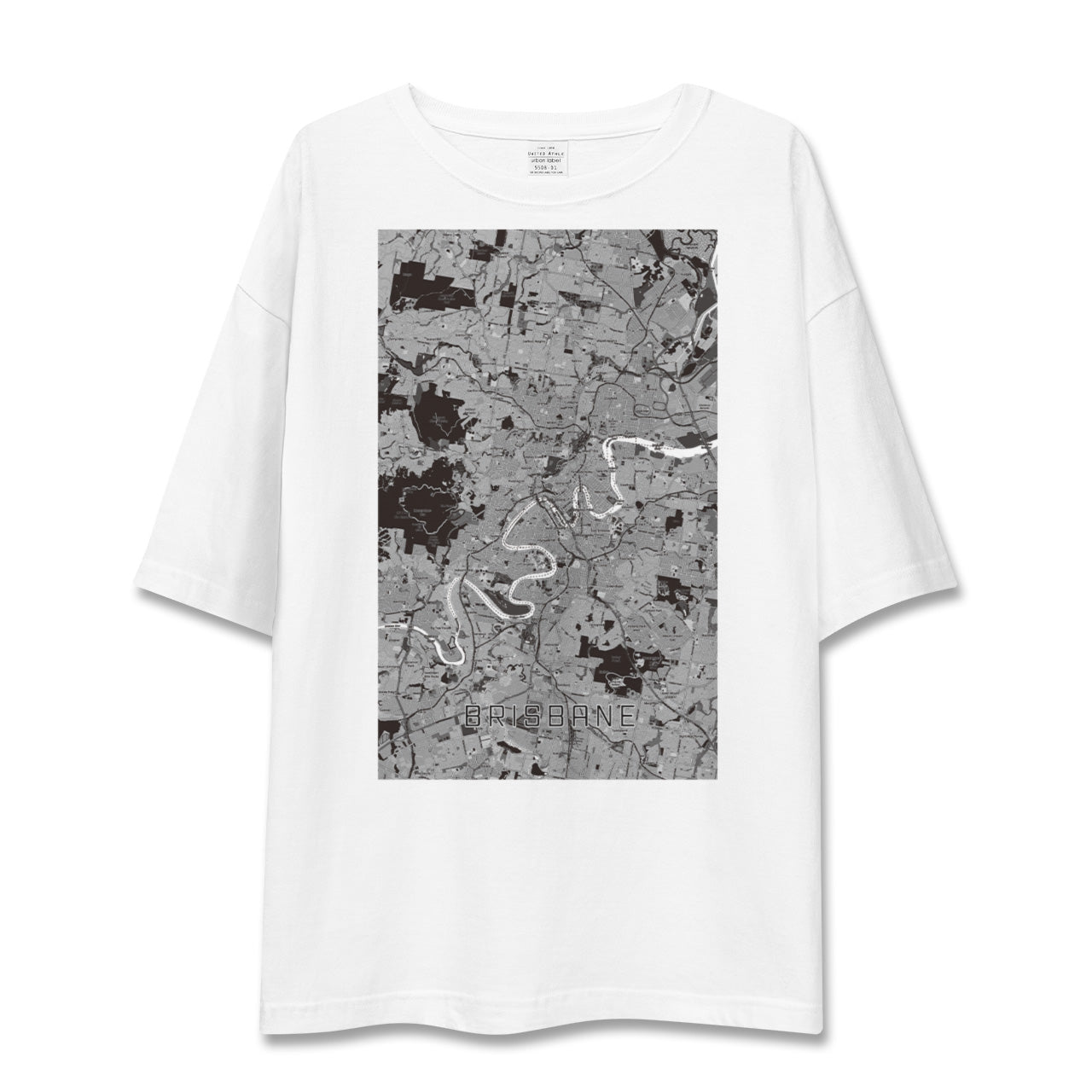 【ブリスベン(オーストラリア)】地図柄ビッグシルエットTシャツ