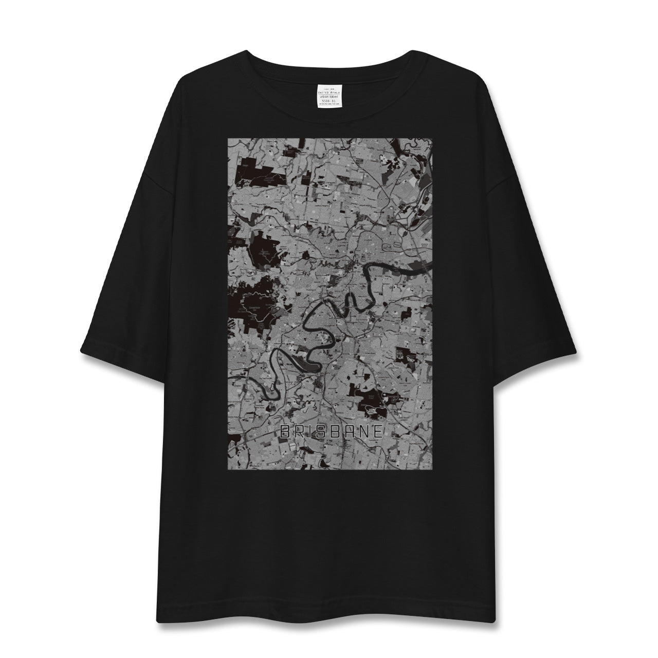 【ブリスベン(オーストラリア)】地図柄ビッグシルエットTシャツ