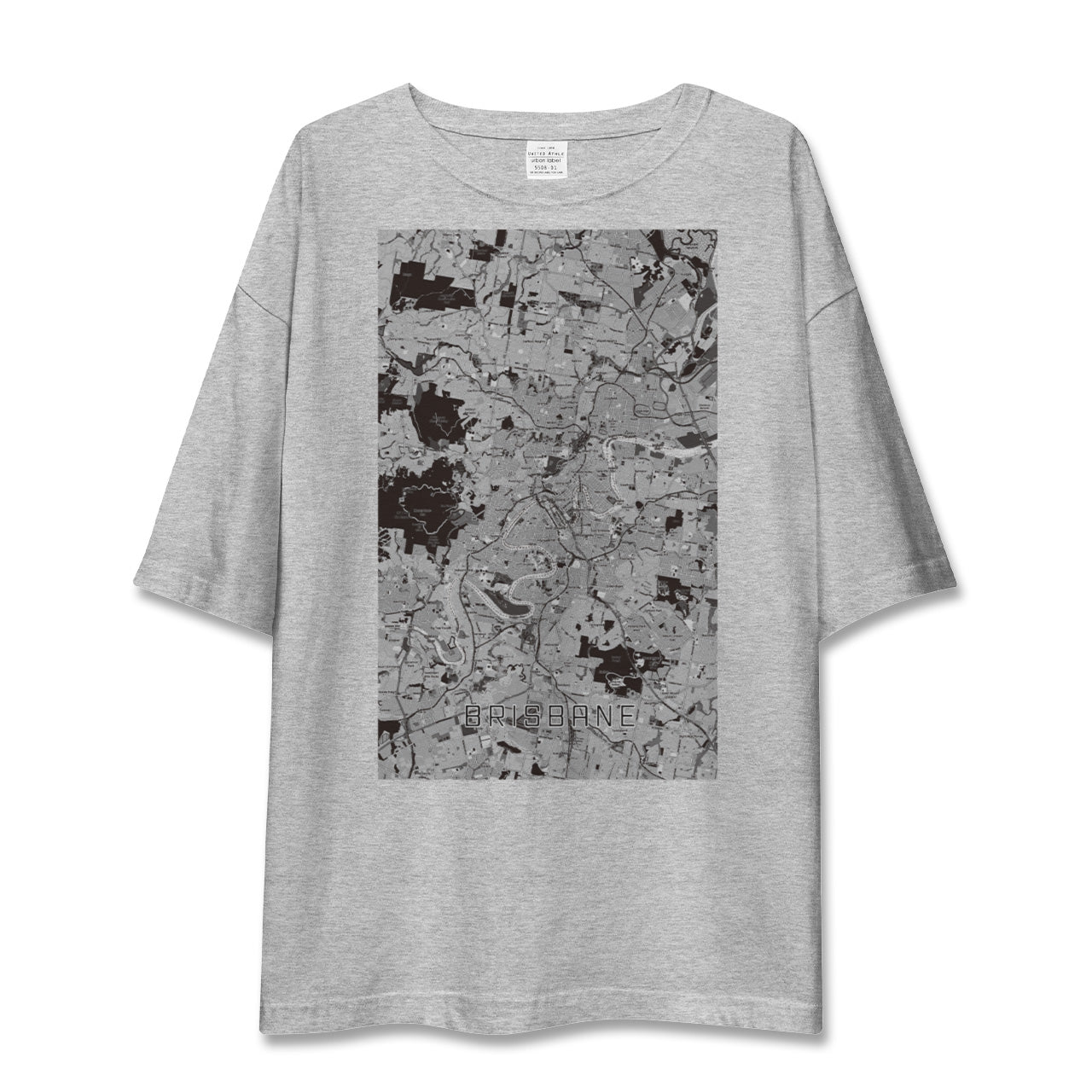 【ブリスベン(オーストラリア)】地図柄ビッグシルエットTシャツ