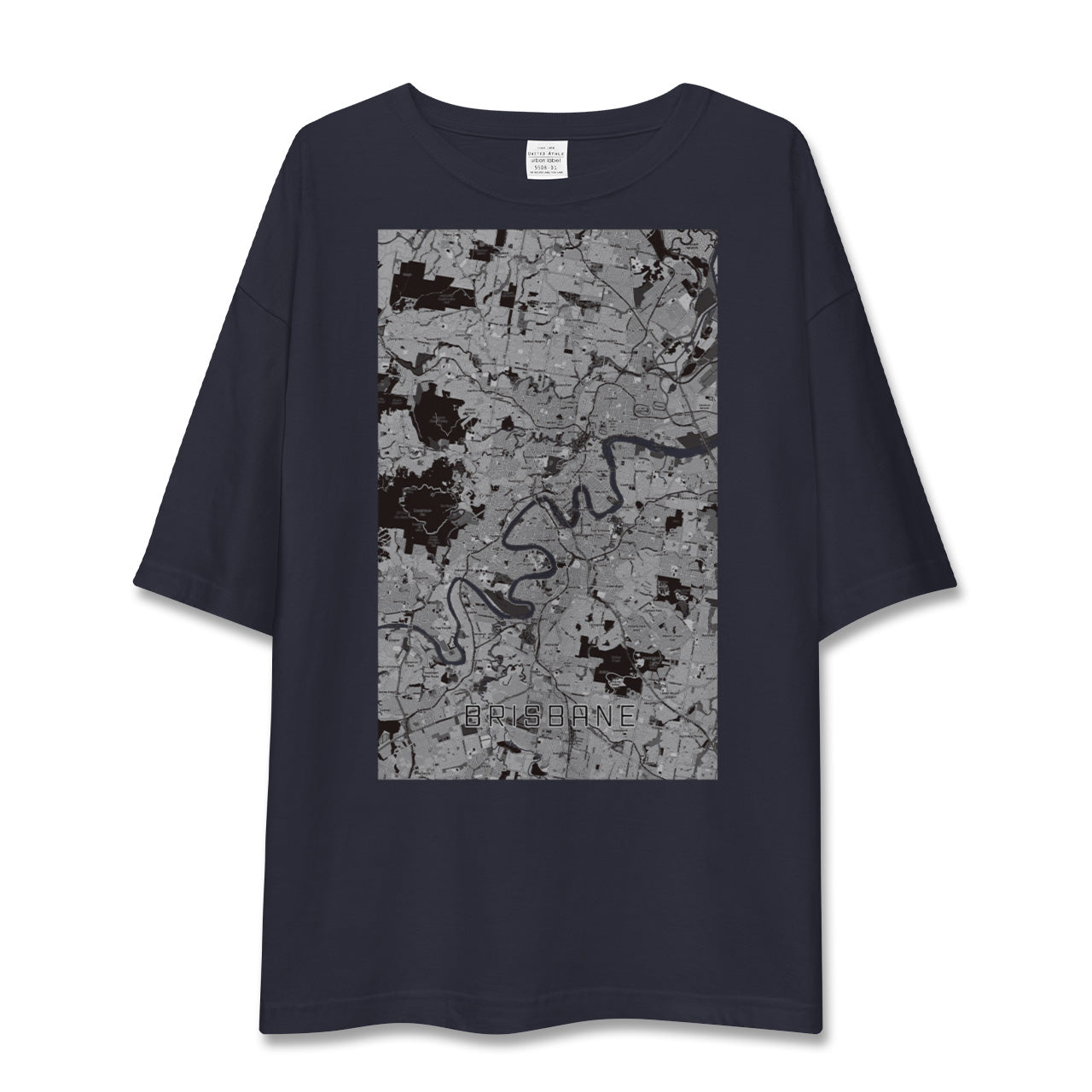 【ブリスベン(オーストラリア)】地図柄ビッグシルエットTシャツ