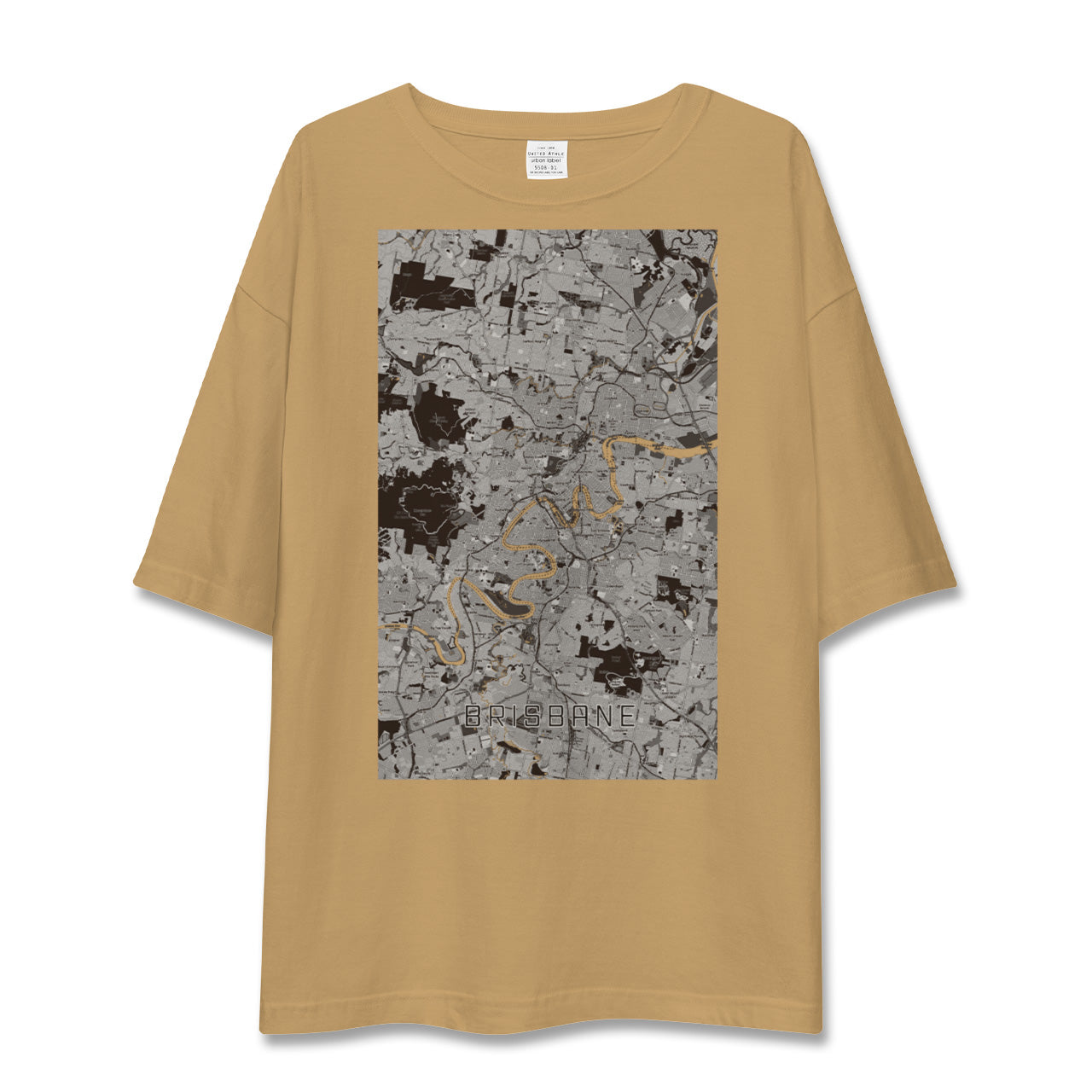 【ブリスベン(オーストラリア)】地図柄ビッグシルエットTシャツ