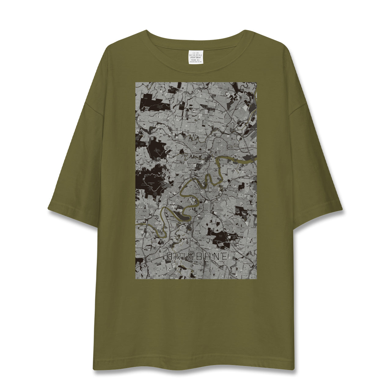 【ブリスベン(オーストラリア)】地図柄ビッグシルエットTシャツ