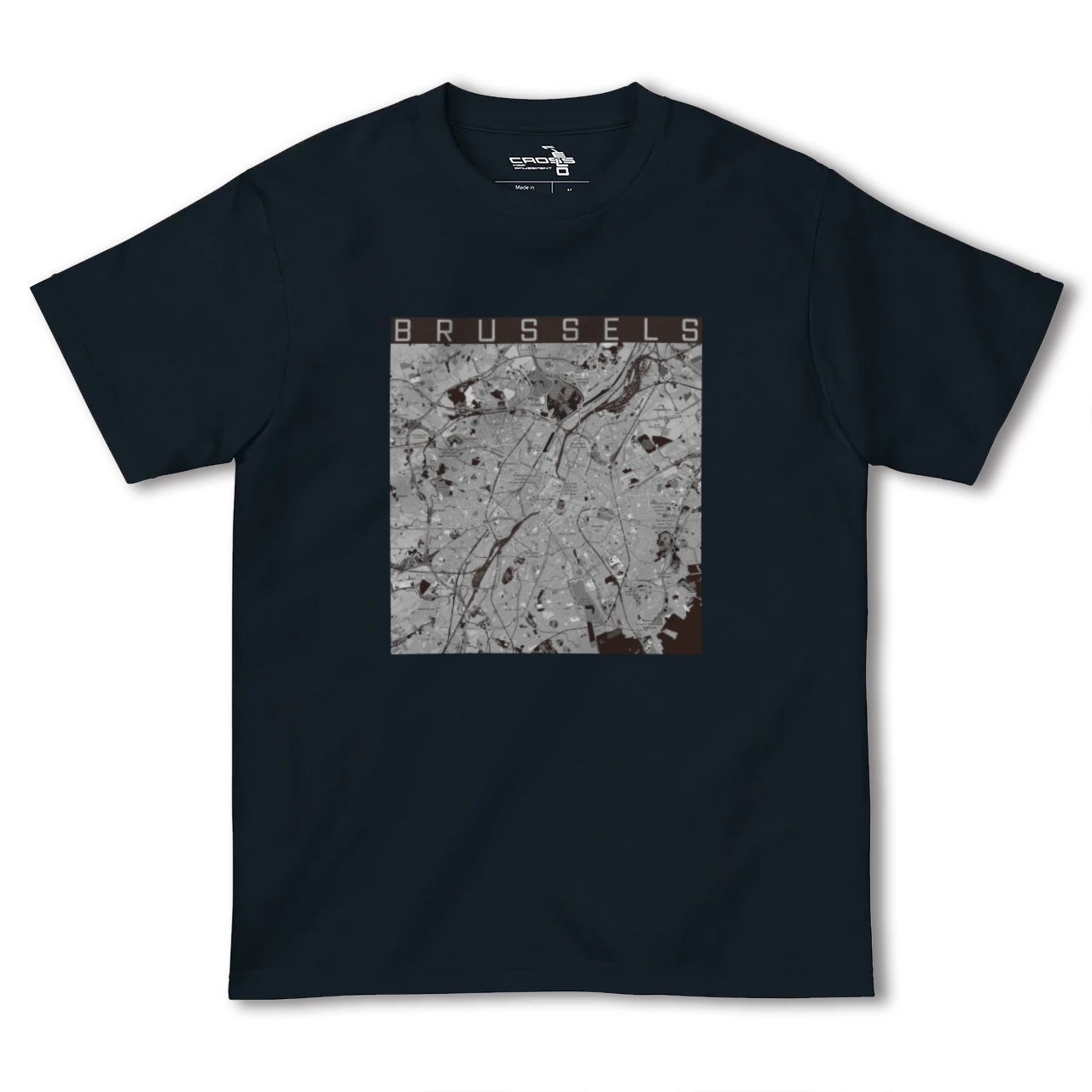 【ブリュッセル(ベルギー)】地図柄ヘビーウェイトTシャツ