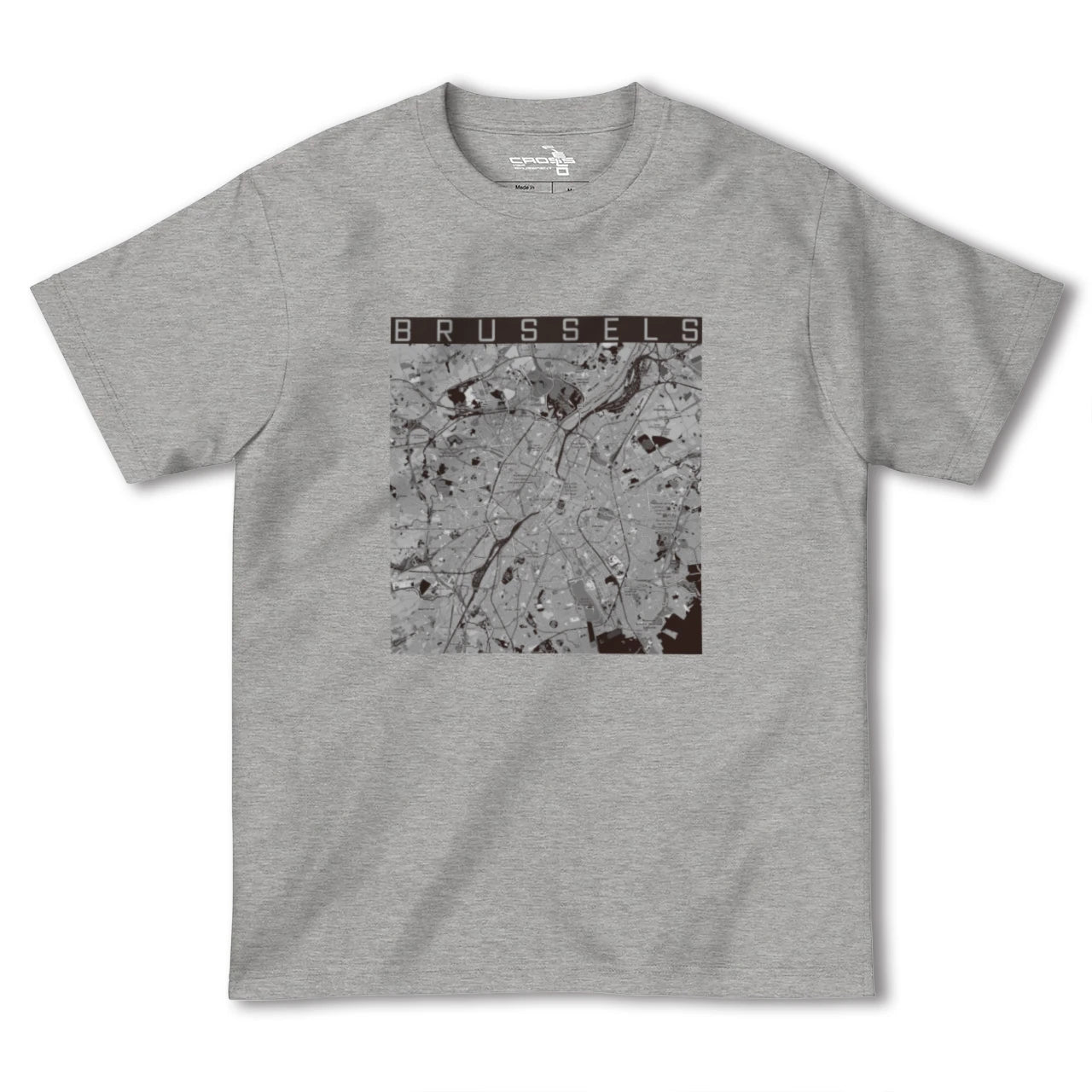 【ブリュッセル(ベルギー)】地図柄ヘビーウェイトTシャツ