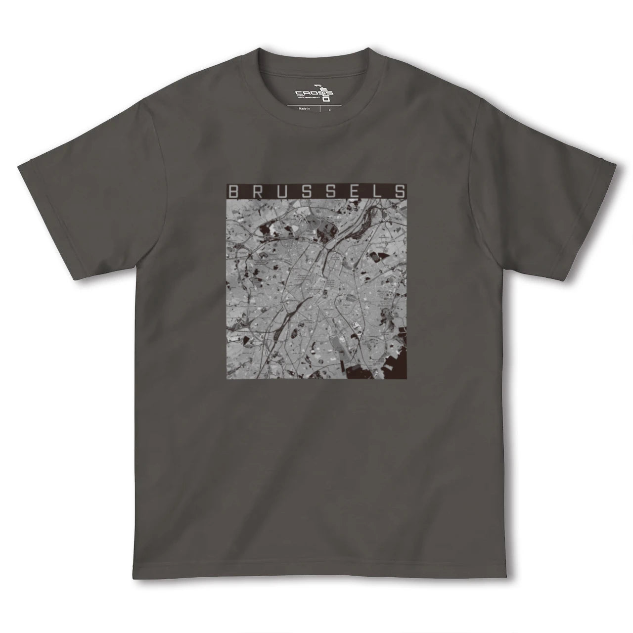 【ブリュッセル(ベルギー)】地図柄ヘビーウェイトTシャツ