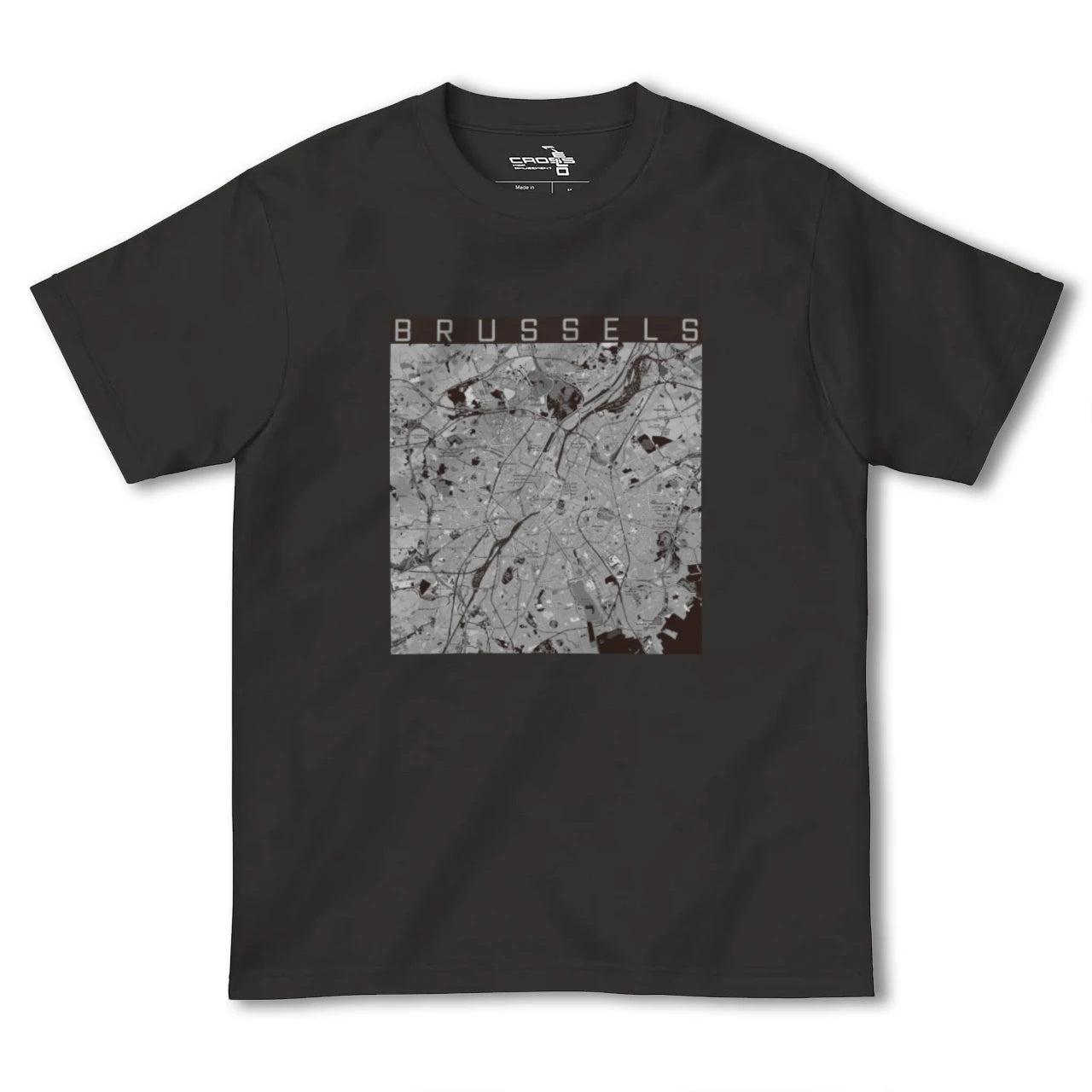 【ブリュッセル(ベルギー)】地図柄ヘビーウェイトTシャツ