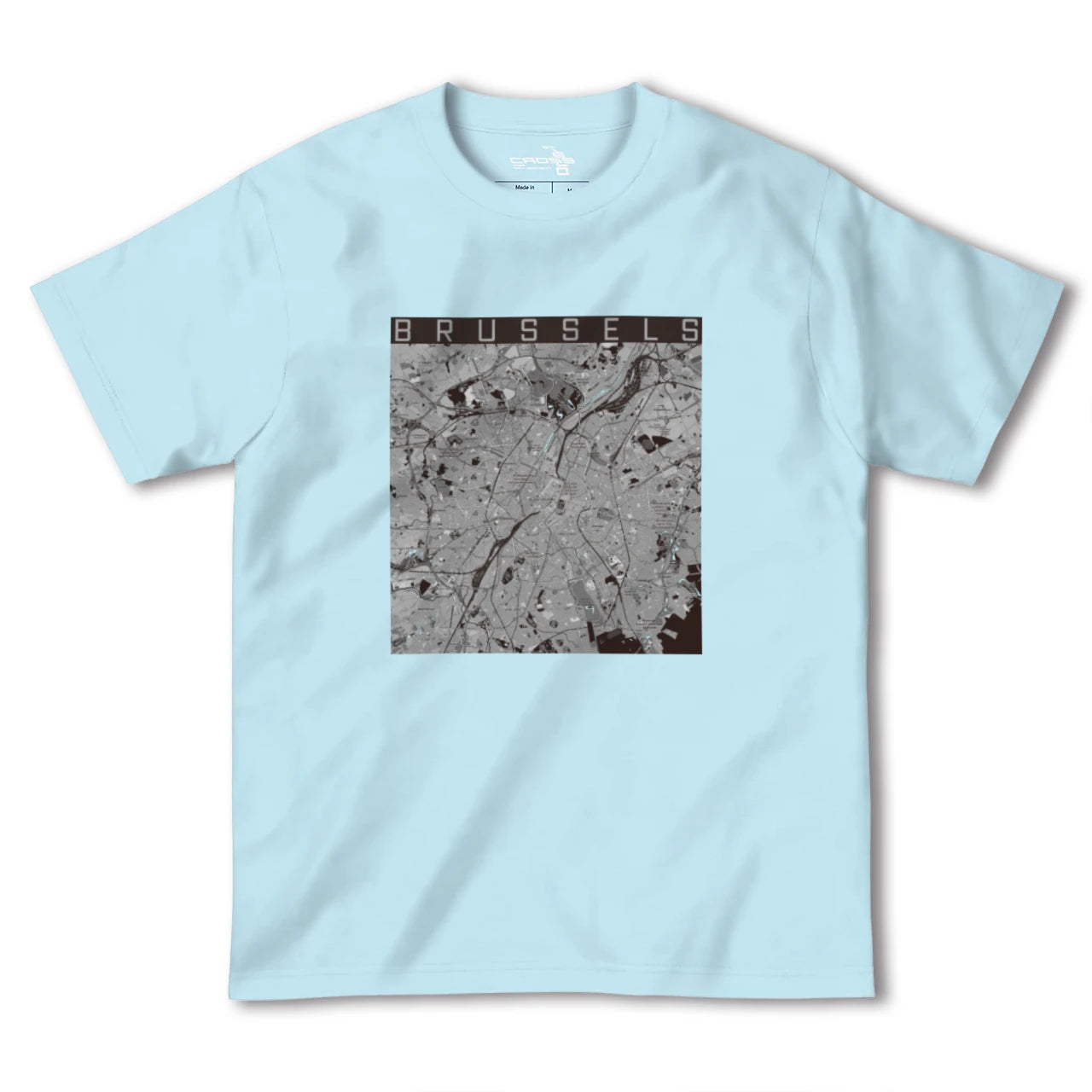 【ブリュッセル(ベルギー)】地図柄ヘビーウェイトTシャツ