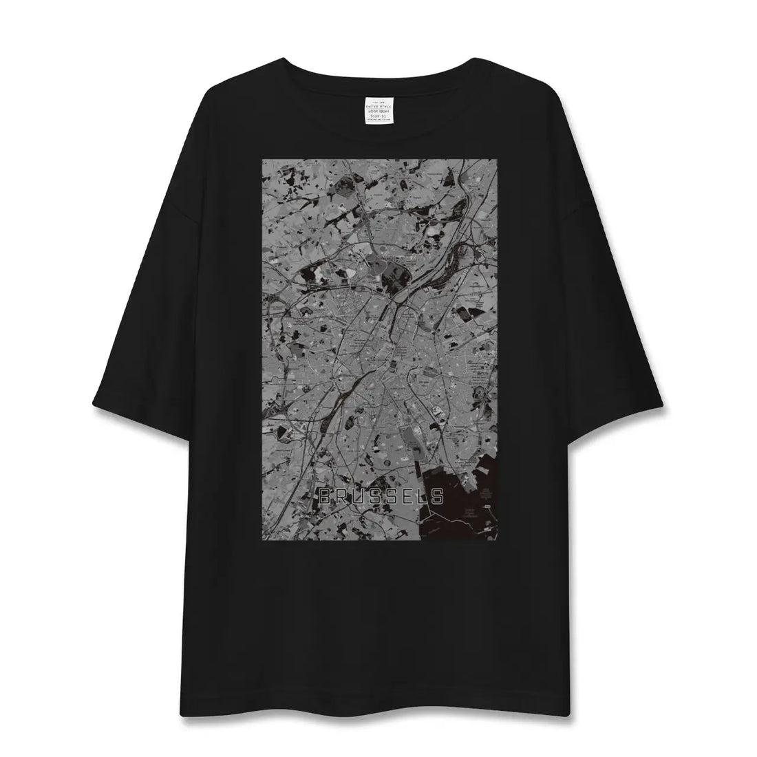 【ブリュッセル(ベルギー)】地図柄ビッグシルエットTシャツ