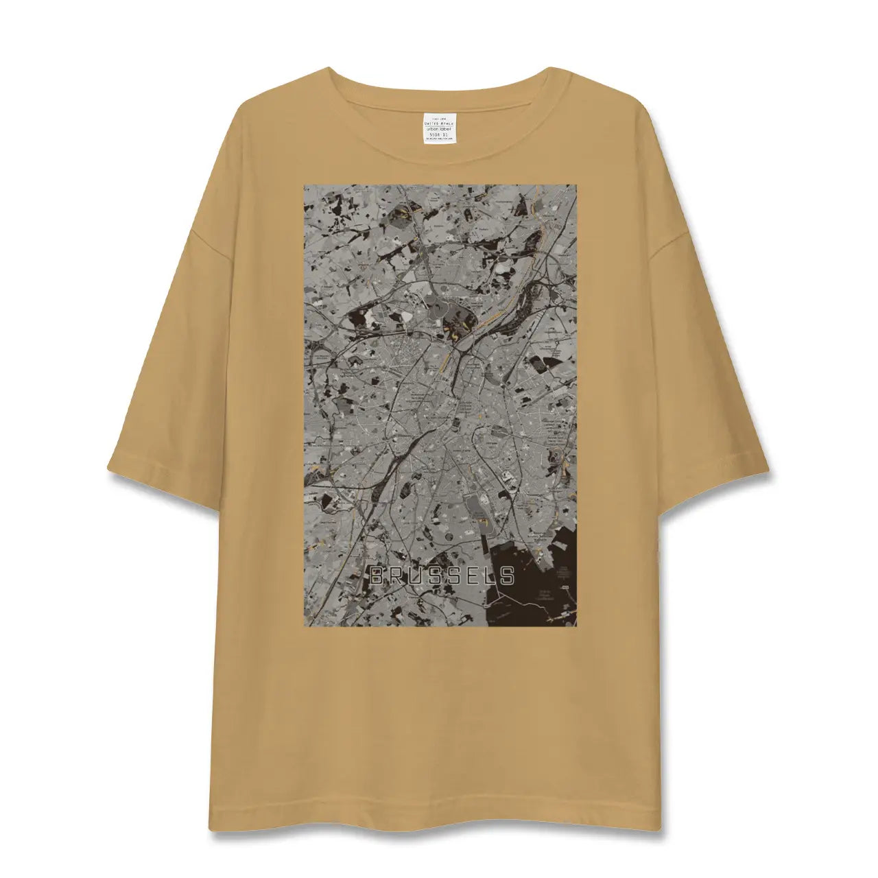 【ブリュッセル(ベルギー)】地図柄ビッグシルエットTシャツ