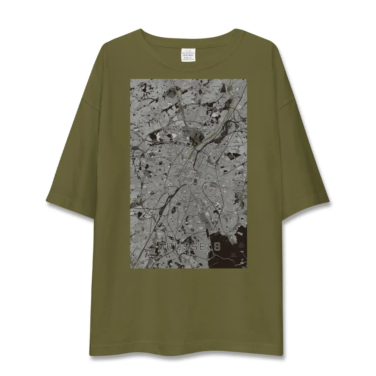 【ブリュッセル(ベルギー)】地図柄ビッグシルエットTシャツ