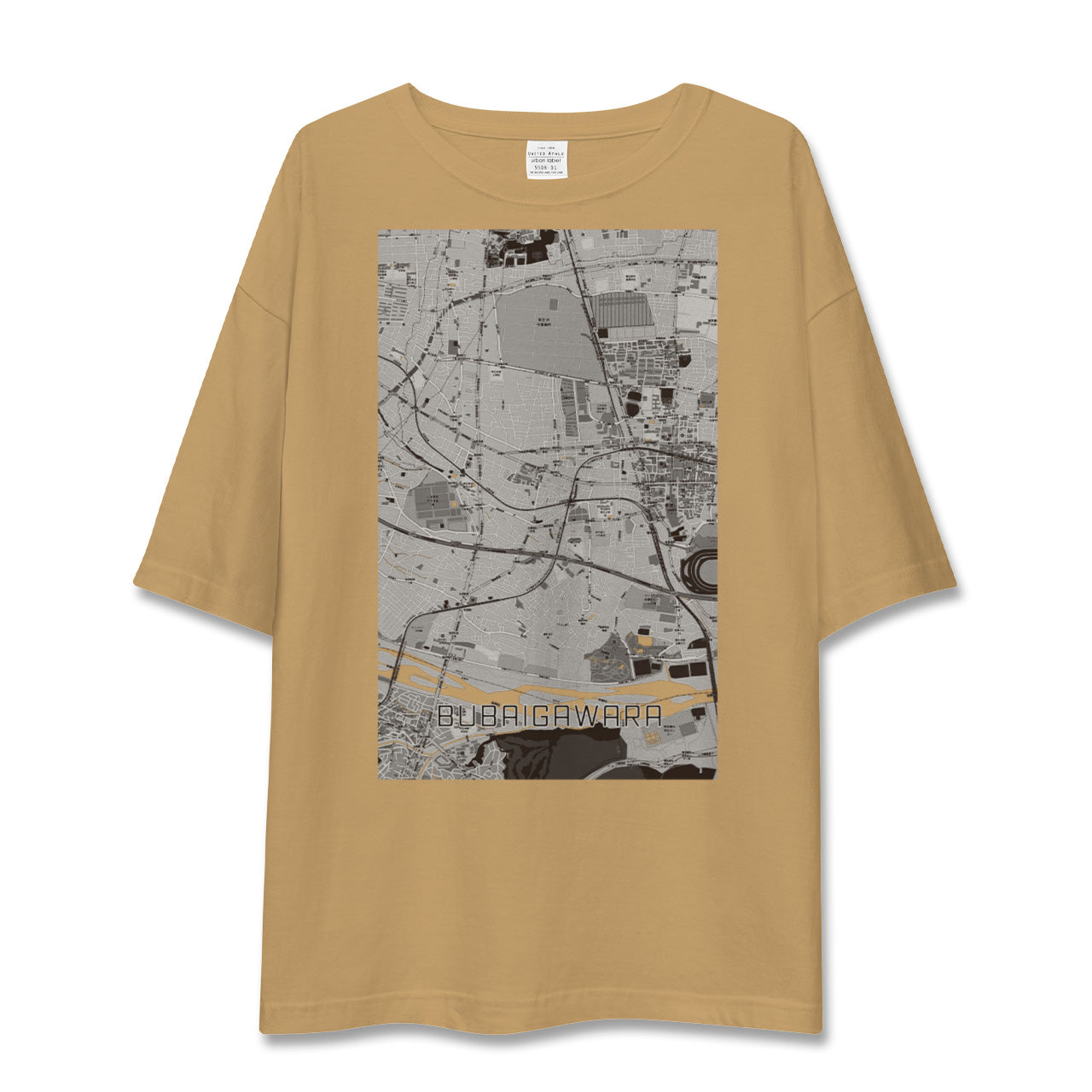 【分倍河原(東京都)】地図柄ビッグシルエットTシャツ