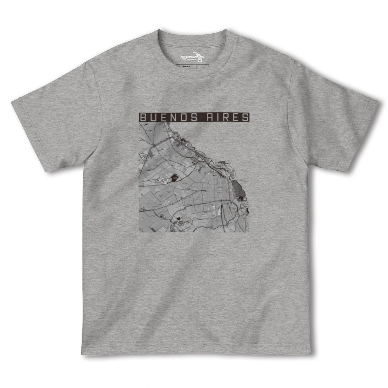 【ブエノスアイレス(アルゼンチン)】地図柄ヘビーウェイトTシャツ