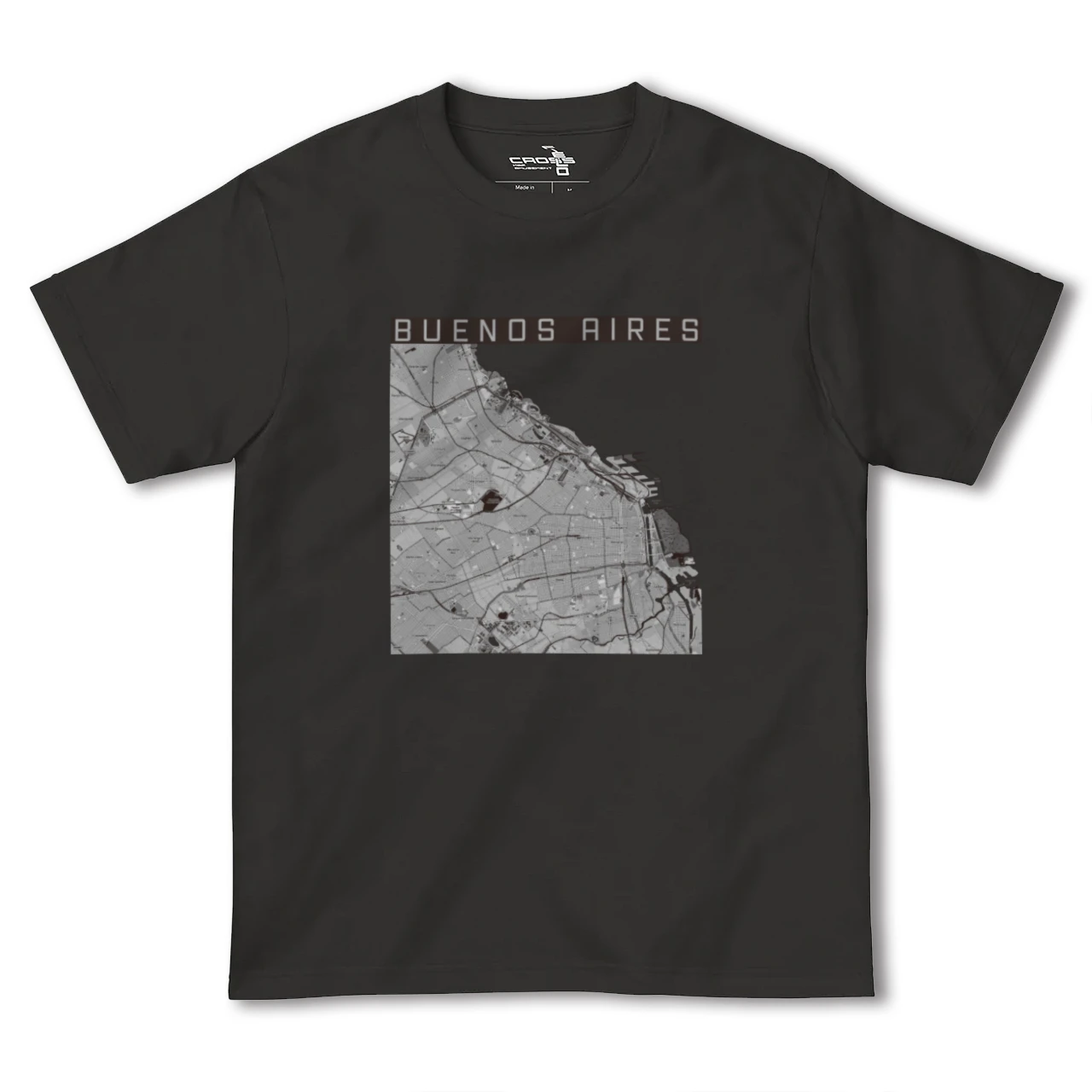 【ブエノスアイレス(アルゼンチン)】地図柄ヘビーウェイトTシャツ