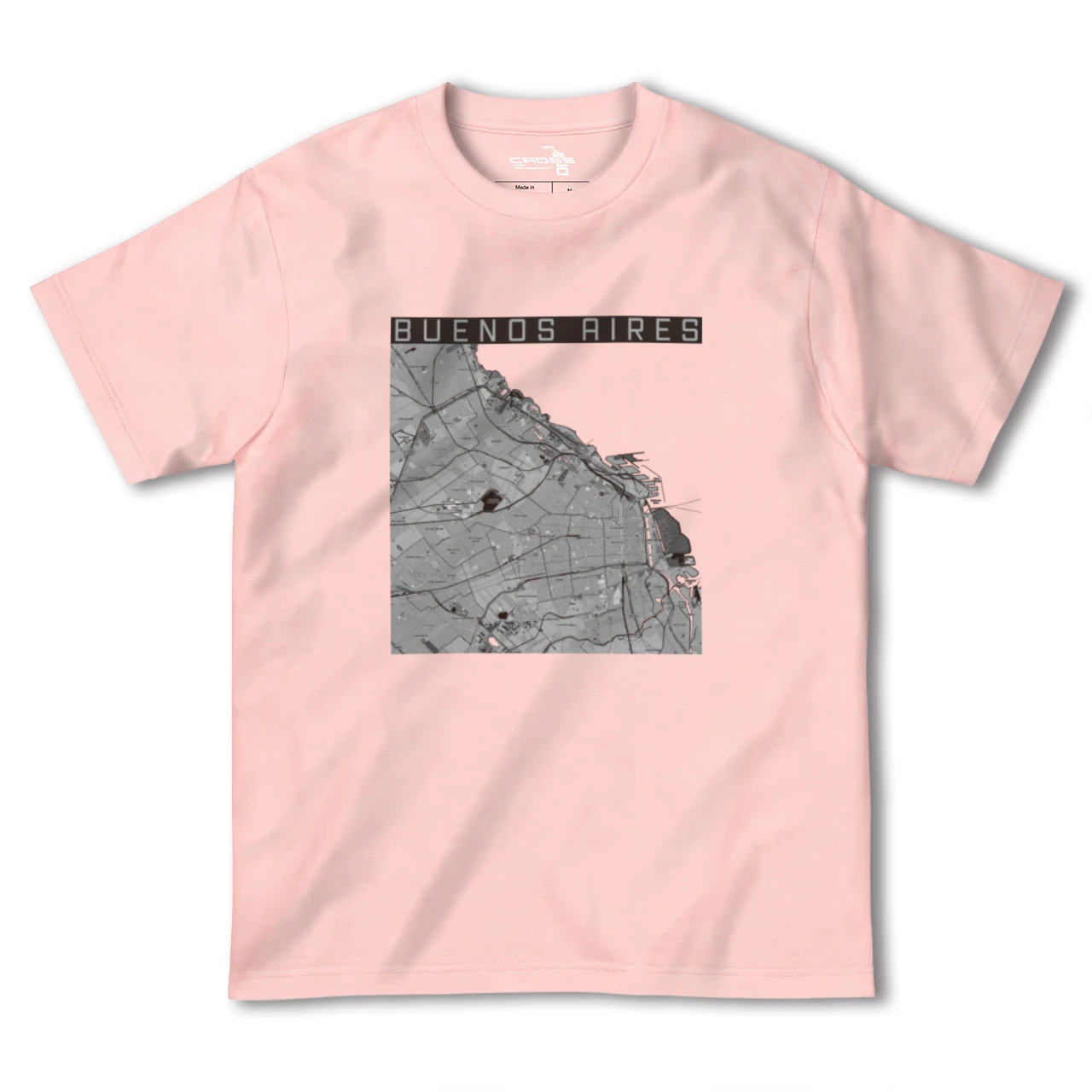 【ブエノスアイレス(アルゼンチン)】地図柄ヘビーウェイトTシャツ