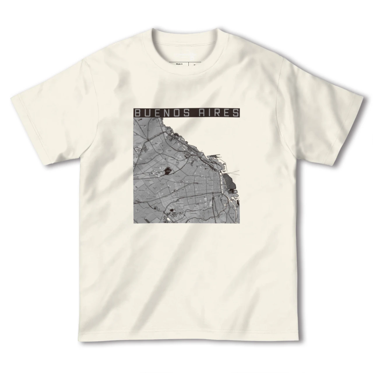 【ブエノスアイレス(アルゼンチン)】地図柄ヘビーウェイトTシャツ
