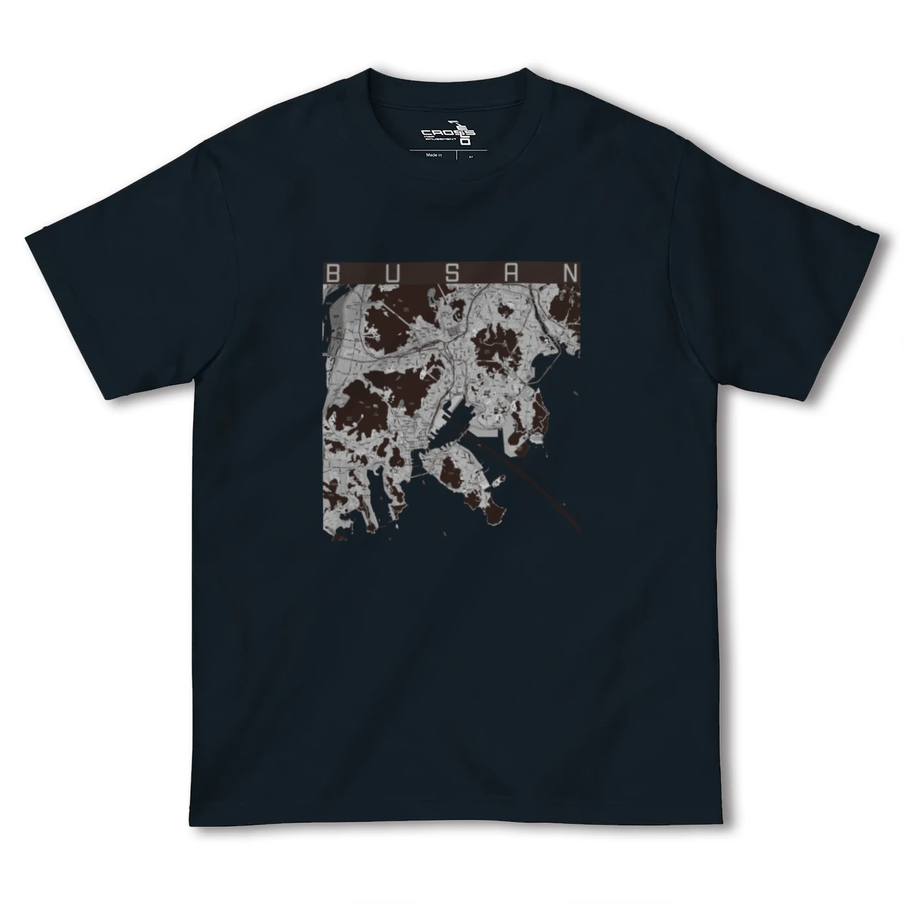 【釜山(韓国)】地図柄ヘビーウェイトTシャツ