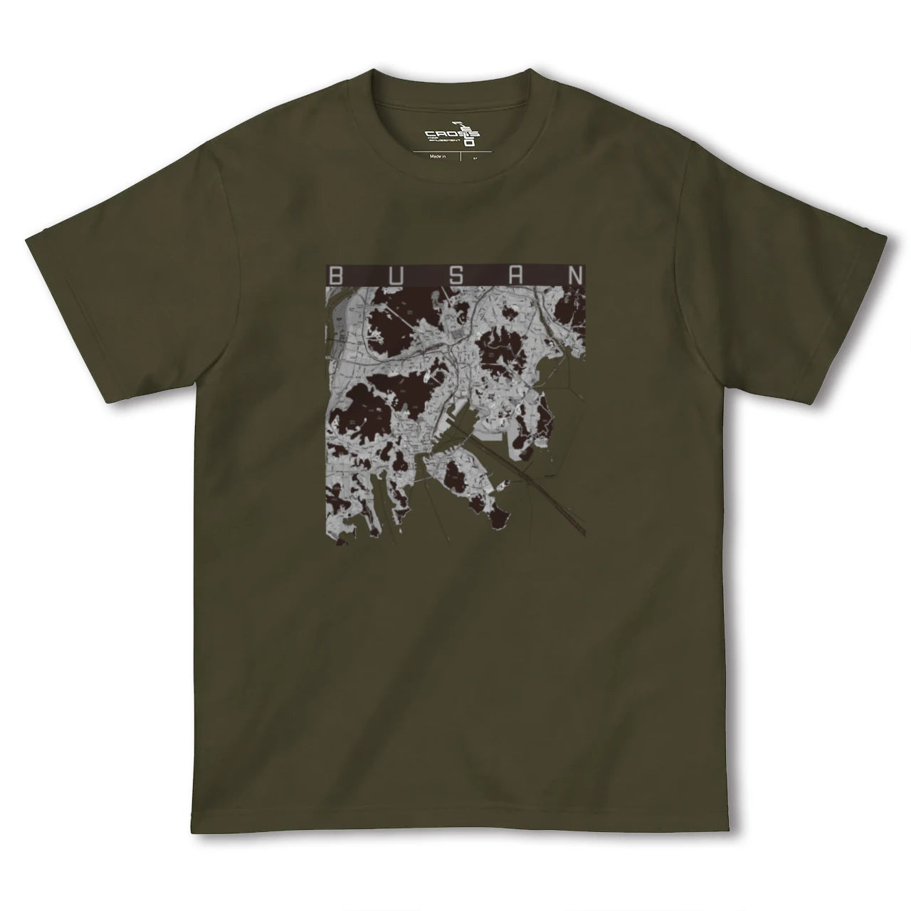 【釜山(韓国)】地図柄ヘビーウェイトTシャツ