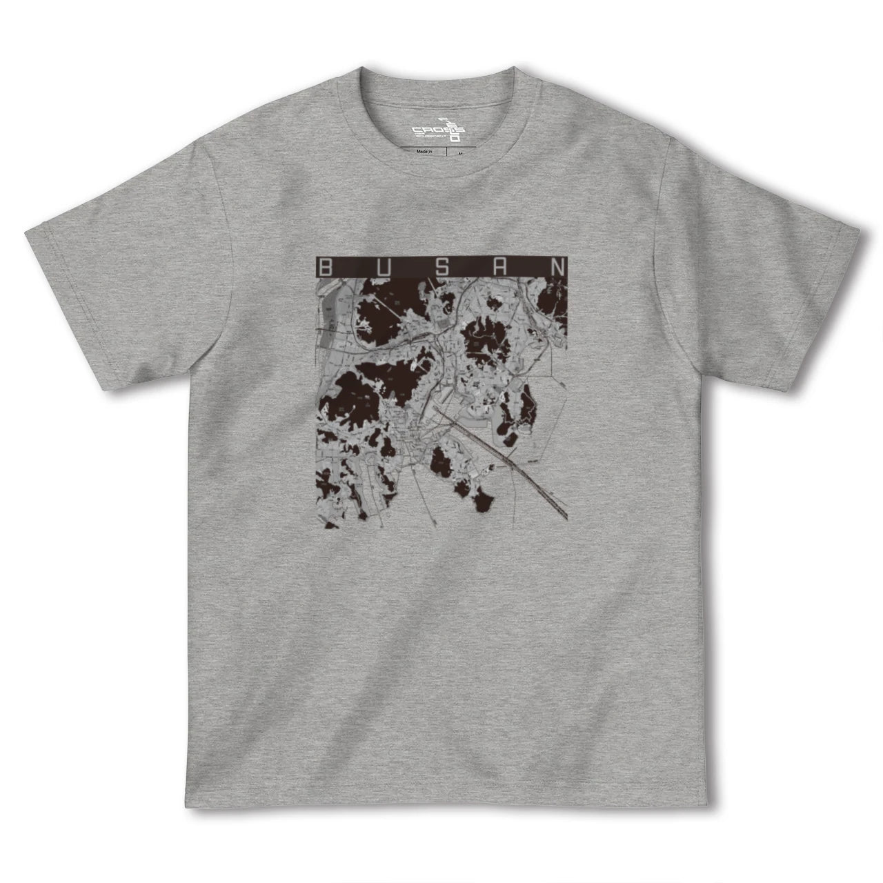 【釜山(韓国)】地図柄ヘビーウェイトTシャツ