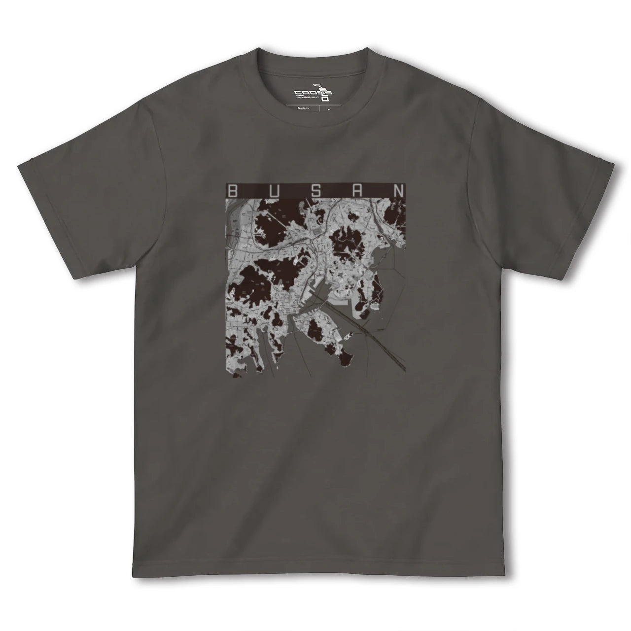 【釜山(韓国)】地図柄ヘビーウェイトTシャツ