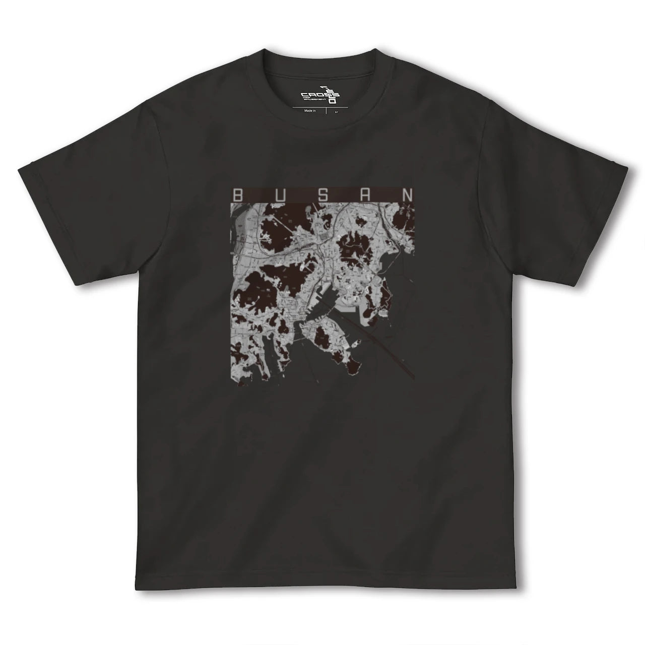 【釜山(韓国)】地図柄ヘビーウェイトTシャツ