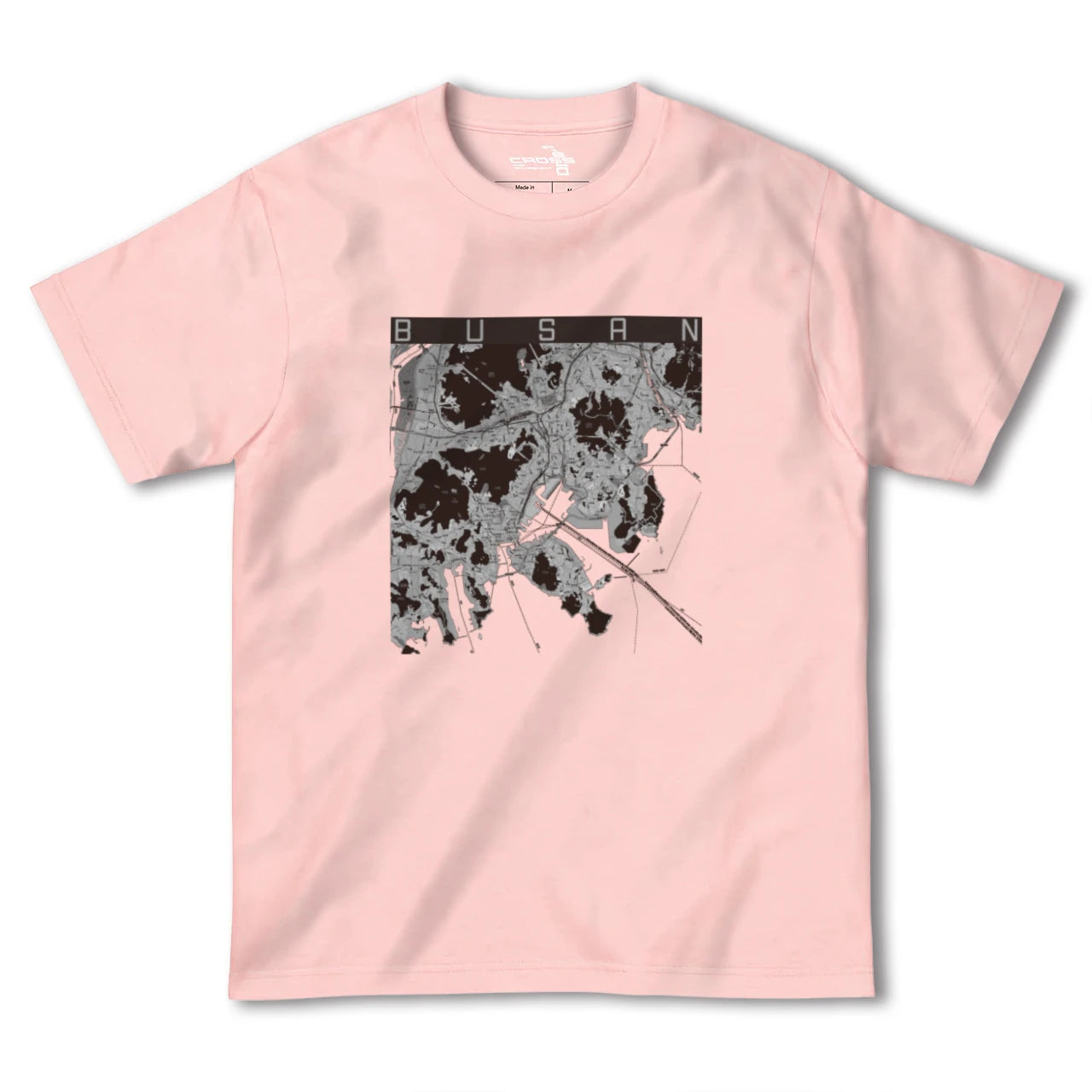 【釜山(韓国)】地図柄ヘビーウェイトTシャツ