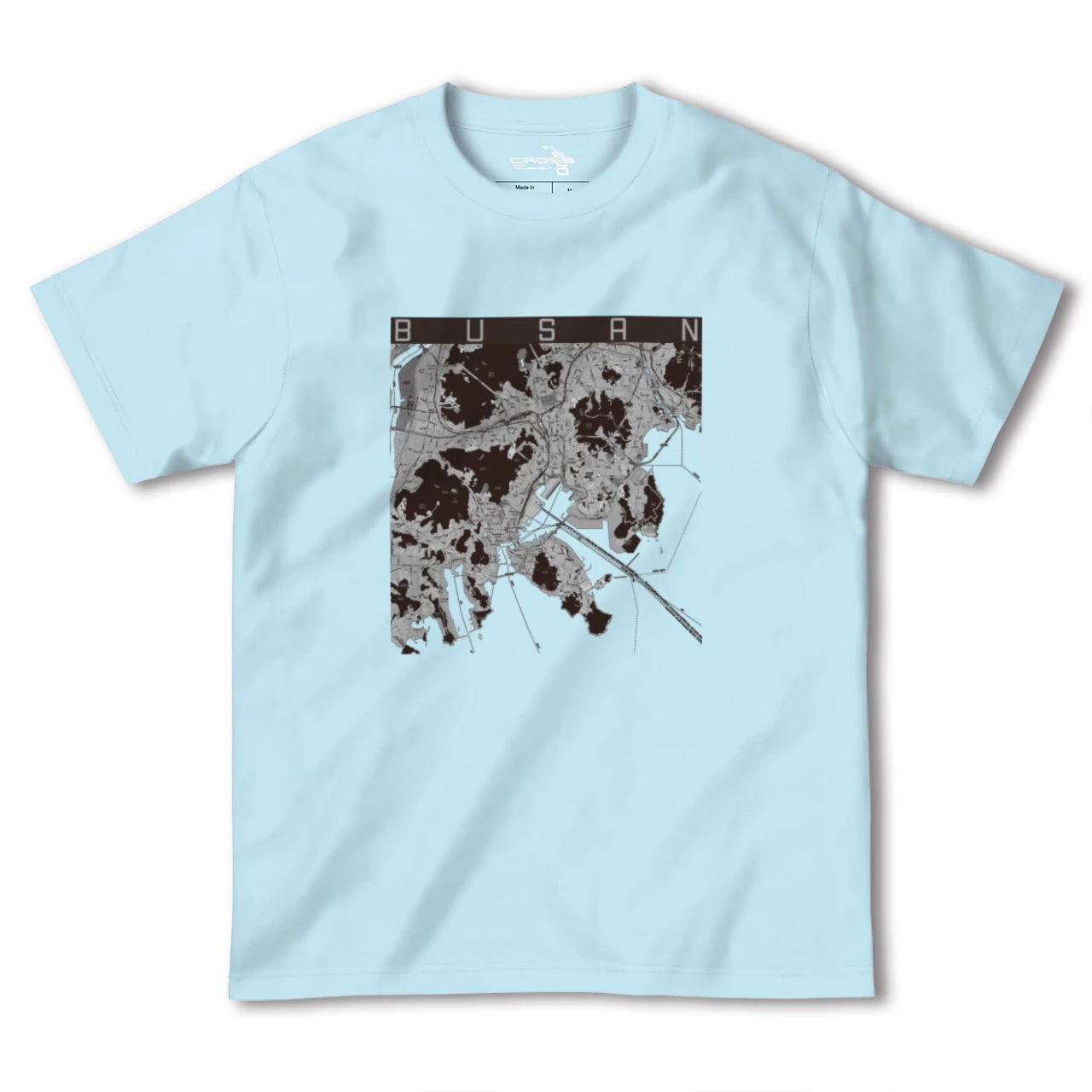 【釜山(韓国)】地図柄ヘビーウェイトTシャツ