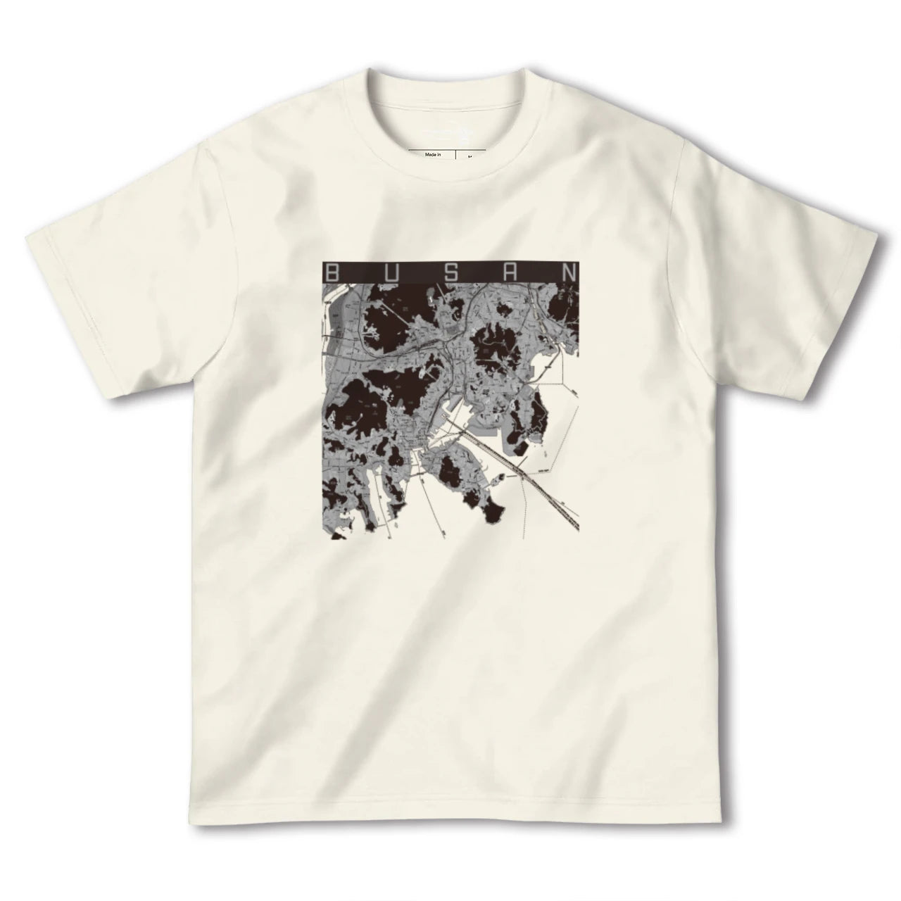 【釜山(韓国)】地図柄ヘビーウェイトTシャツ