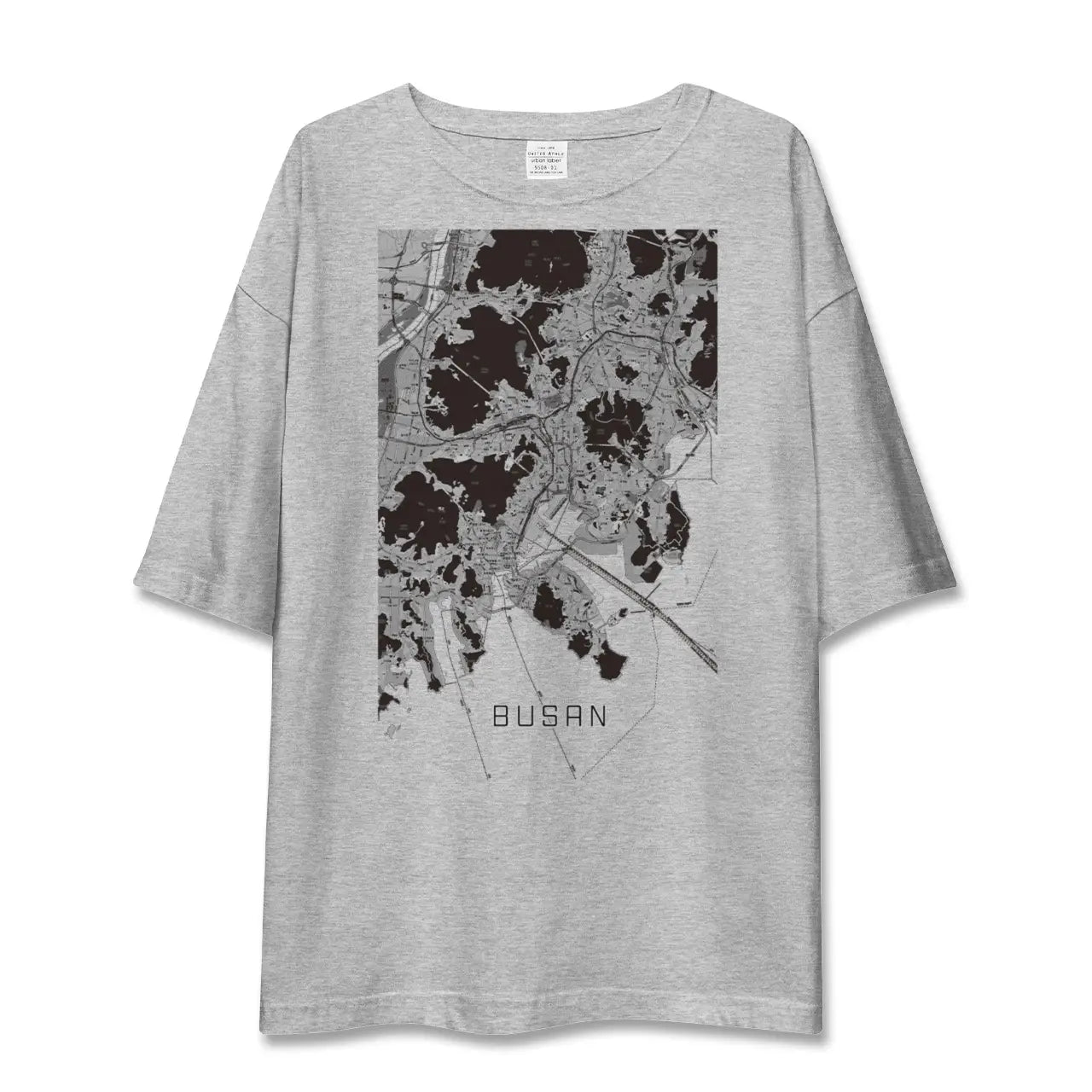 【釜山(韓国)】地図柄ビッグシルエットTシャツ