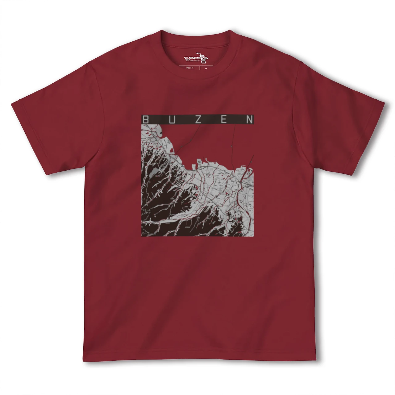 【豊前(福岡県)】地図柄ヘビーウェイトTシャツ