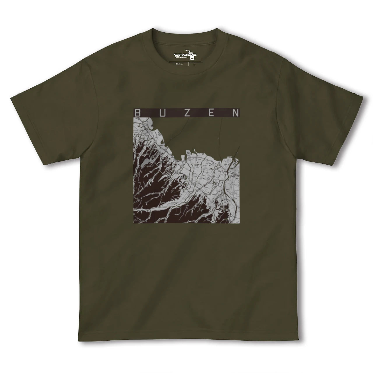 【豊前(福岡県)】地図柄ヘビーウェイトTシャツ