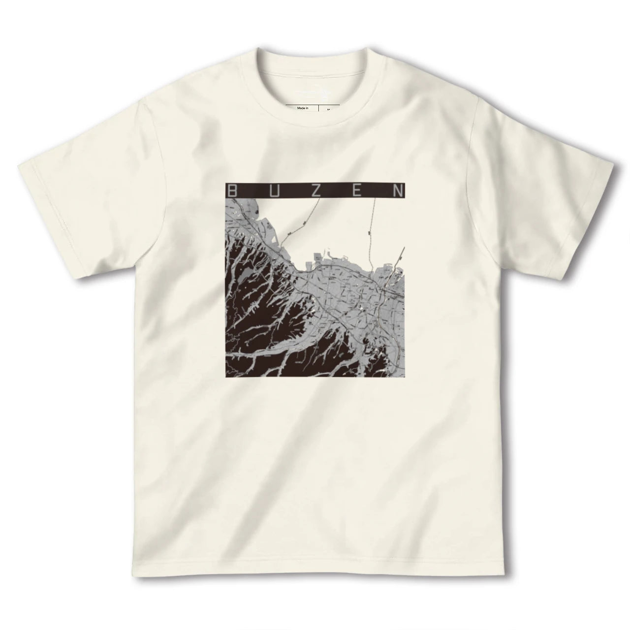 【豊前(福岡県)】地図柄ヘビーウェイトTシャツ