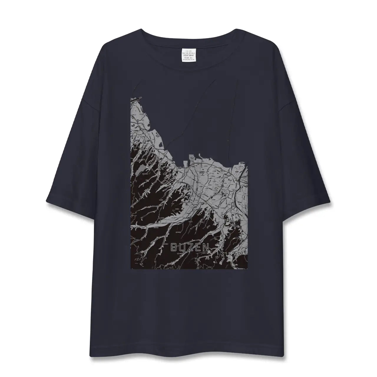 【豊前(福岡県)】地図柄ビッグシルエットTシャツ