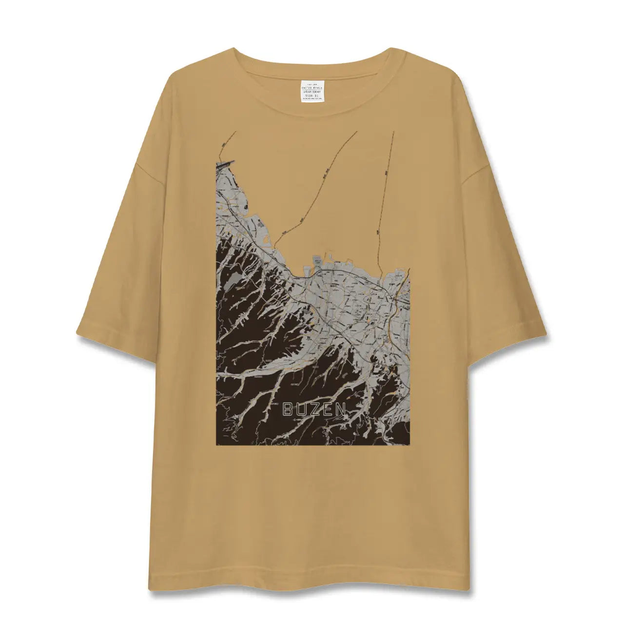 【豊前(福岡県)】地図柄ビッグシルエットTシャツ