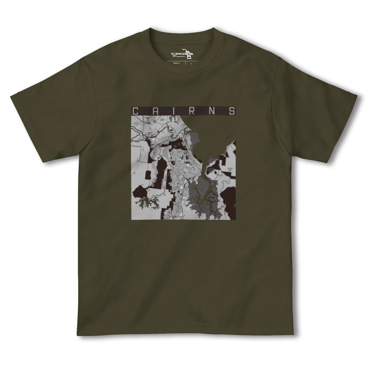 【ケアンズ(オーストラリア)】地図柄ヘビーウェイトTシャツ