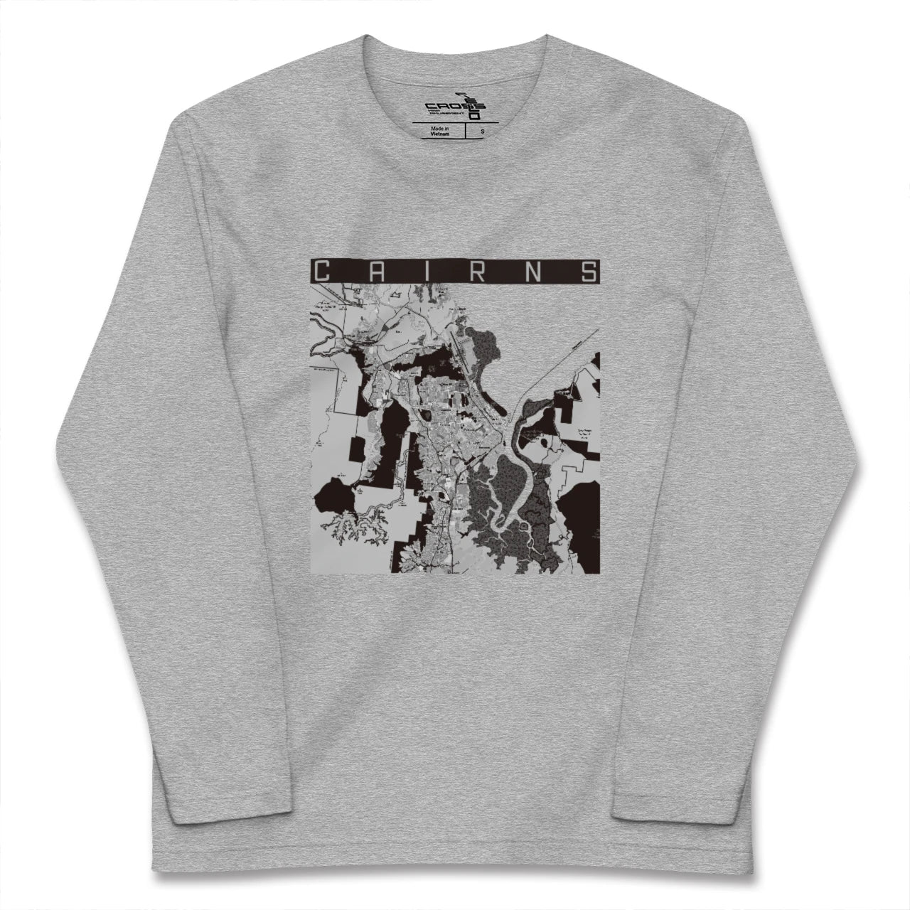 【ケアンズ(オーストラリア)】地図柄ロングスリーブTシャツ