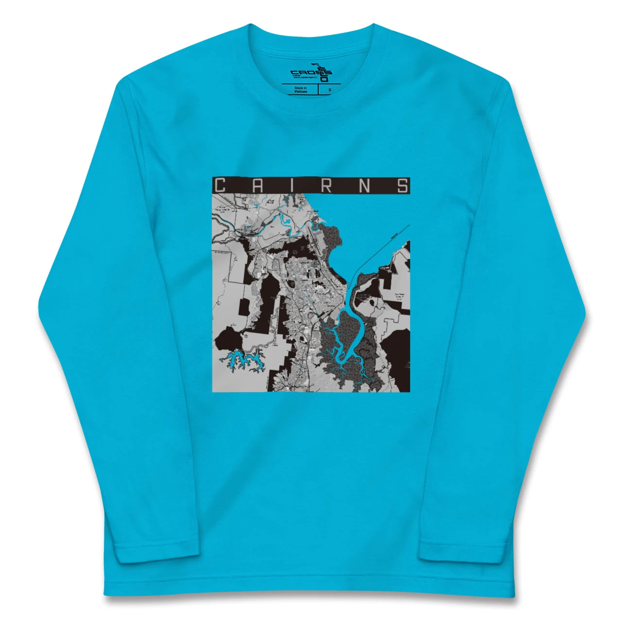 【ケアンズ(オーストラリア)】地図柄ロングスリーブTシャツ
