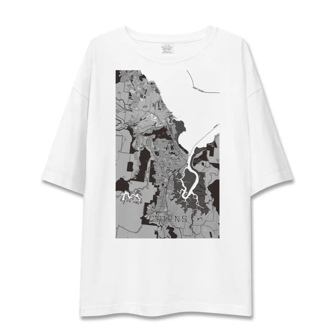 【ケアンズ(オーストラリア)】地図柄ビッグシルエットTシャツ