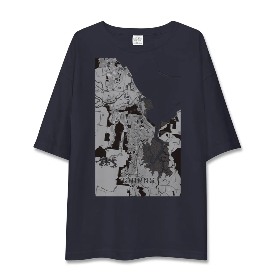 【ケアンズ(オーストラリア)】地図柄ビッグシルエットTシャツ