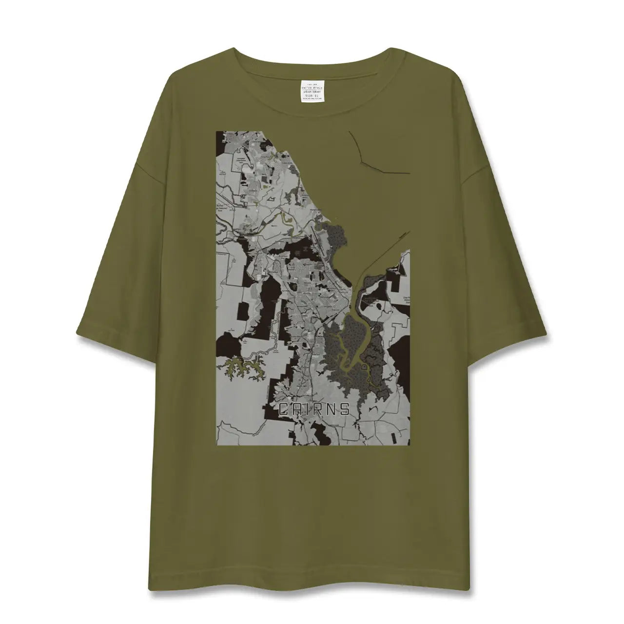 【ケアンズ(オーストラリア)】地図柄ビッグシルエットTシャツ