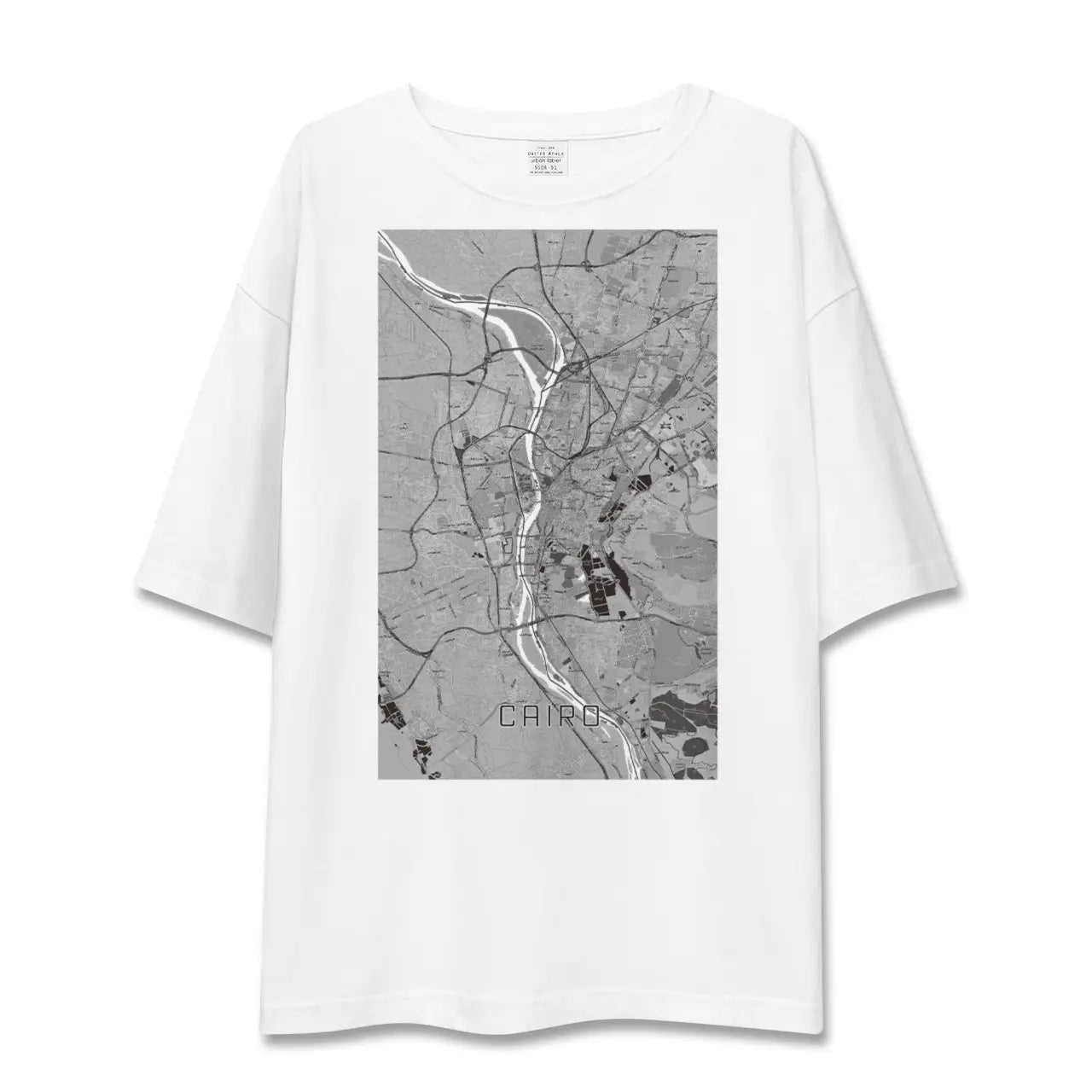 【カイロ(エジプト)】地図柄ビッグシルエットTシャツ