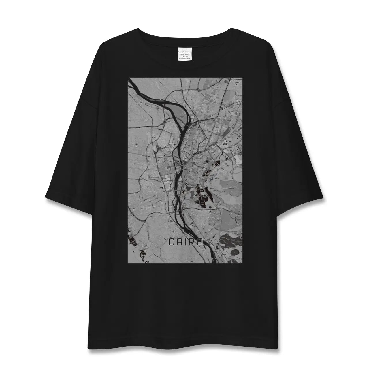 【カイロ(エジプト)】地図柄ビッグシルエットTシャツ